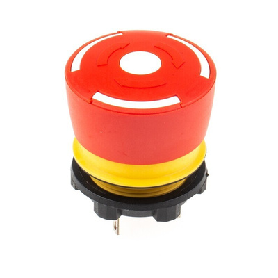 EAO 84 Series Twist Release Emergency Stop Push Button, Panel Mount, 22.5mm Cutout, 2NC, IP65