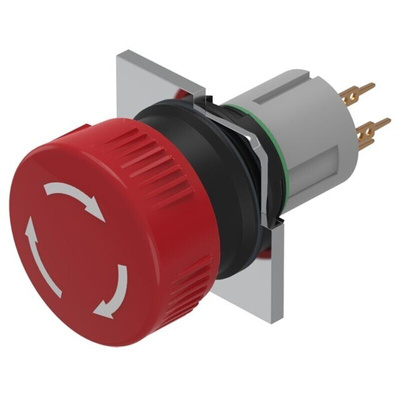 EAO Maintained Emergency Stop Push Button, Panel Mount, SPDT, IP65