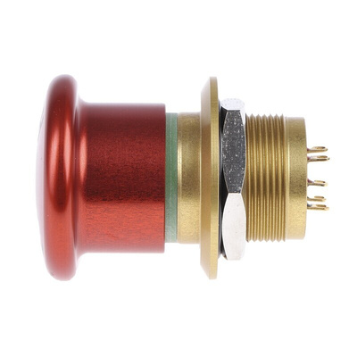 Apem ES2S Series Pull Release Emergency Stop Push Button, Panel Mount, 34mm Cutout, SPDT, IP65