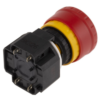 Idec Emergency Stop Push Button, Panel Mount, SPDT, IP65