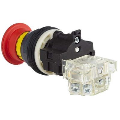 Schneider Electric Harmony 9001SK Series Twist Release Emergency Stop Push Button, Panel Mount, SPDT, IP66