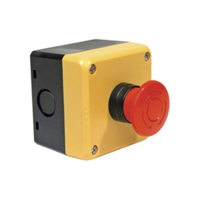 Idec HW Series Twist Release Emergency Stop Push Button, Surface Mount, 1 NO + 1 NC, IP65
