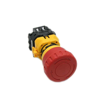 Idec XW1E Series Twist Release Emergency Stop Push Button, Panel Mount, 30mm Cutout, 2NO + 2NC, IP65