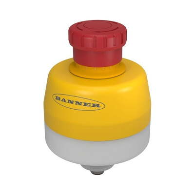 Banner SSA-EB Series Twist Release Illuminated Emergency Stop Push Button, Surface Mount, 2NO + 2NC, IP65