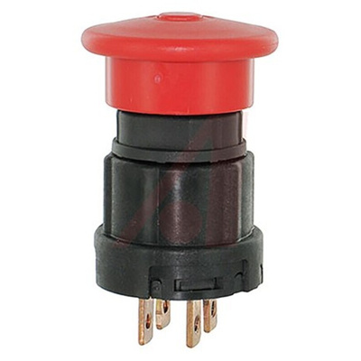 Honeywell 87940 Series Pull Release Emergency Stop Push Button, Panel Mount, 22mm Cutout, 2NO, IP67