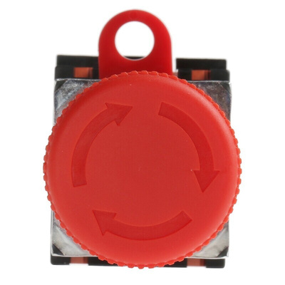 Omron A22E Series Twist Release Emergency Stop Push Button, Panel Mount, 22mm Cutout, 2NC, IP65