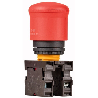 Eaton M22 Series Pull Release Emergency Stop Push Button, Panel Mount, 22mm Cutout, 2NC, IP66, IP69