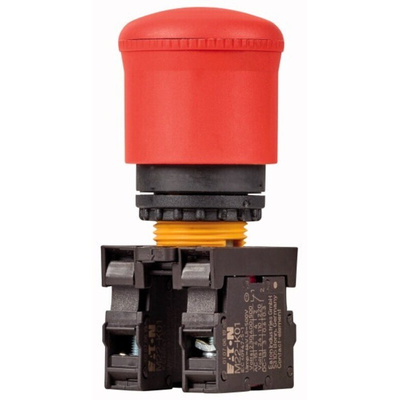 Eaton M22 Series Pull Release Emergency Stop Push Button, Panel Mount, 22mm Cutout, 2NC, IP66, IP69