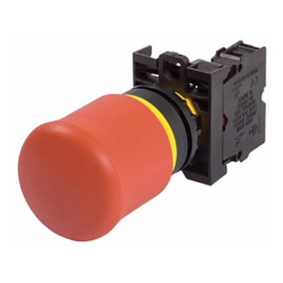 Eaton M22 Series Pull Release Emergency Stop Push Button, Panel Mount, 22mm Cutout, 2NC, IP66, IP69