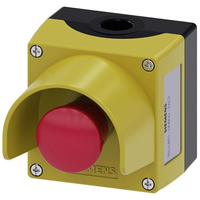Siemens 3SU1 Series Twist Release Emergency Stop Push Button, Surface Mount, 2NC, IP66, IP67, IP69K