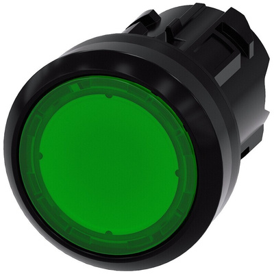 Siemens Green Pilot Light Head, 22mm Cutout SIRIUS ACT Series