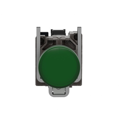 Schneider Electric, Harmony XB4, Panel Mount Green LED Pilot Light, 22mm Cutout, IP66, IP67, IP69(IP69K), 24V ac/dc