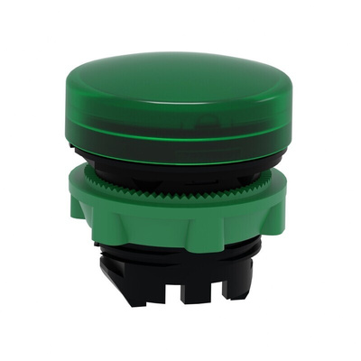 Schneider Electric Green Pilot Light Head, 22mm Cutout Harmony XB5 Series