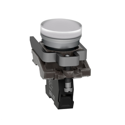Schneider Electric, Harmony XB4, Panel Mount White Universal LED Pilot Light, 22mm Cutout, IP66, IP67, IP69(IP69K),