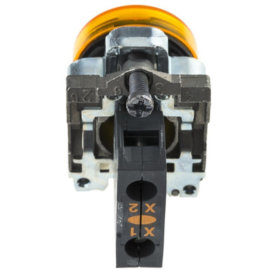 Schneider Electric, XB4, Panel Mount Orange Universal LED Pilot Light, 22mm Cutout, IP66, IP67, IP69(IP69K), Round, 24V