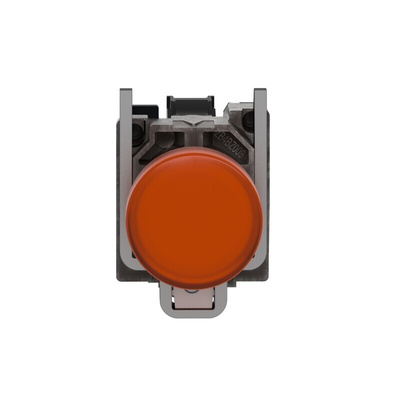 Schneider Electric, XB4, Panel Mount Orange Universal LED Pilot Light, 22mm Cutout, IP66, IP67, IP69(IP69K), Round, 24V