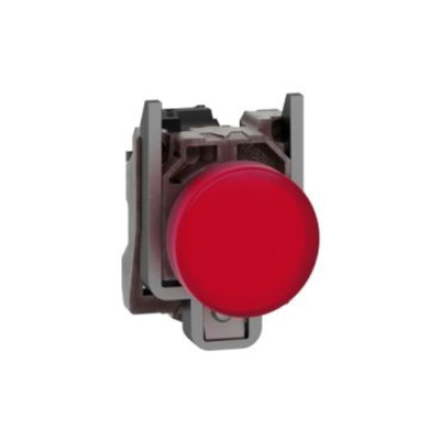 Schneider Electric, Harmony XB4, Panel Mount Red Universal LED Pilot Light, 22mm Cutout, 120V ac