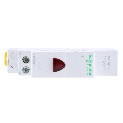 Schneider Electric, iIL, DIN Rail Red LED Indicator, IP2X, 230V ac