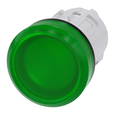 Siemens Green Pilot Light Head, 22mm Cutout SIRIUS ACT Series