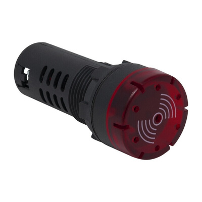 RS PRO, Panel Mount Red LED Pilot Light, 22mm Cutout, IP30, Round, 12V ac/dc