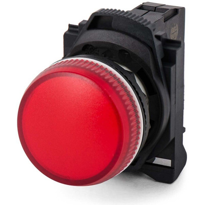 Allen Bradley, 800F, Panel Red LED Pilot Light, 22mm Cutout, IP65 IP66, Round, 24V ac/dc