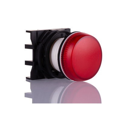 Allen Bradley, 800F, Panel Red LED Pilot Light, 22mm Cutout, Round, 240V ac