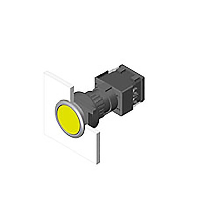 EAO, 61, Flush Mount Green Pilot Light, IP65, Square