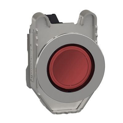 Schneider Electric, XB4, Flush Mount Red Universal LED Pilot Light, 30mm Cutout, Round, 195 → 264V ac