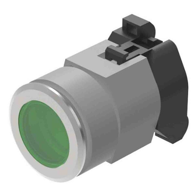 EAO, 704 Green LED Pilot Light, 31mm Cutout, Round