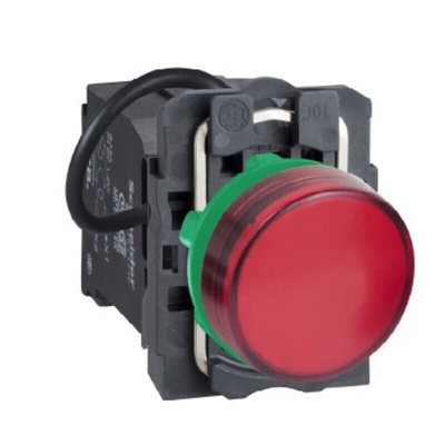 Schneider Electric, XB5 Red Universal LED Pilot Light Complete, 22mm Cutout, IP66, Round, 400V