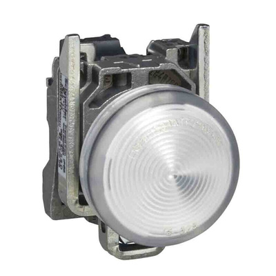 Schneider Electric, Harmony XB4 White LED Pilot Light Complete, 22mm Cutout, IP65, 24V
