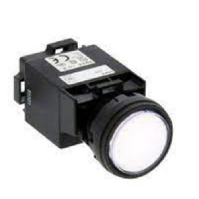 Idec, HW Series, Panel Mount White LED Pilot Light, 22.4mm Cutout, IP20, IP65, Dome, 24V ac/dc