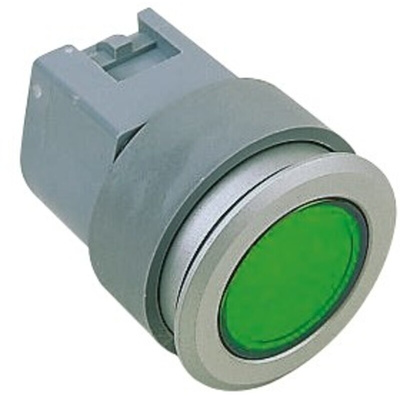 EAO, EAO 04, Panel Mount Green Pilot Light, 31mm Cutout, IP65, Round