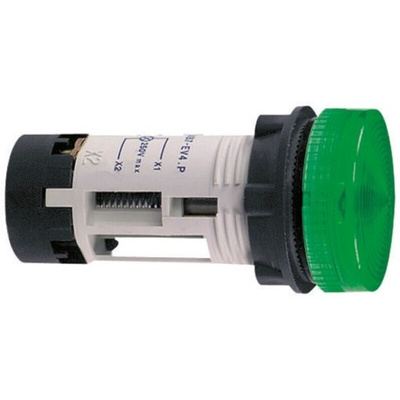 Schneider Electric, Harmony XB7, Panel Mount Green Incandescent Pilot Light, 22mm Cutout, 250V