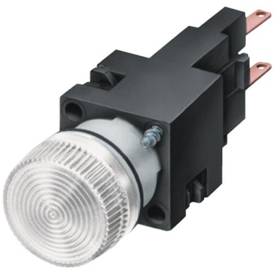 Siemens, Panel Mount White Pilot Light, 16mm Cutout, IP65, IP67, Round, 250V