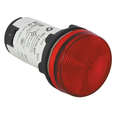 Schneider Electric, Harmony XB7, Panel Mount Red LED Pilot Light, 22mm Cutout, IP20, IP65, Round, 120V ac