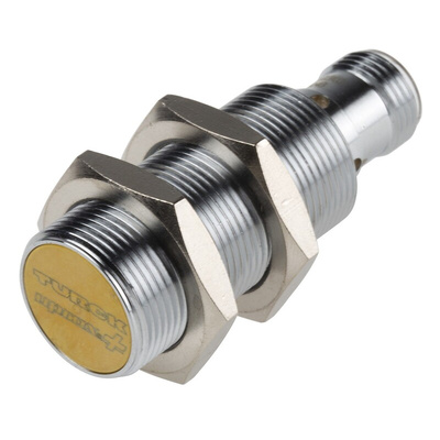 Turck BI8U Series Inductive Barrel-Style Proximity Sensor, M18 x 1, 8 mm Detection, PNP Output, 10 → 30 V dc,