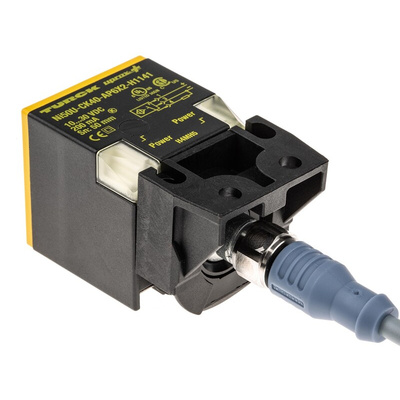 Turck NI50U Series Inductive Block-Style Proximity Sensor, M12 x 1, 50 mm Detection, PNP Output, 10 → 30 V dc,