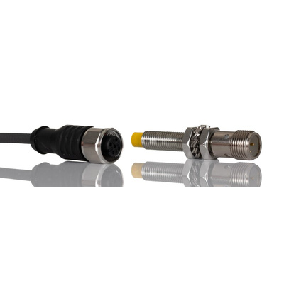 Turck NI6U Series Inductive Barrel-Style Proximity Sensor, M8 x 1, 6 mm Detection, PNP Output, 10 → 30 V dc, IP68