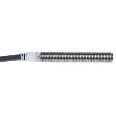Omron Inductive Barrel-Style Proximity Sensor, M8 x 1, 2 mm Detection, PNP Output, 12 → 24 V dc, IP67