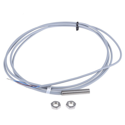 Pepperl + Fuchs Inductive Barrel-Style Proximity Sensor, M8 x 1, 1.5 mm Detection, 5 → 60 V dc, IP67