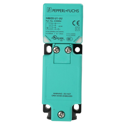 Pepperl + Fuchs Inductive Block-Style Proximity Sensor, 20 mm Detection, 20 → 253 V ac, 20 → 300 V dc,