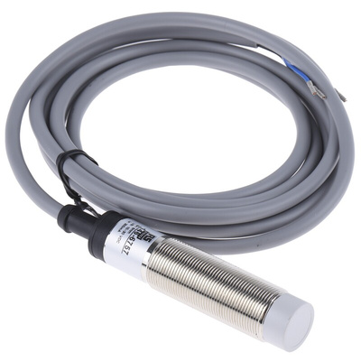 RS PRO Capacitive Barrel-Style Proximity Sensor, M18 x 1, 8 mm Detection, PNP Output, 10 → 30 V dc, IP67