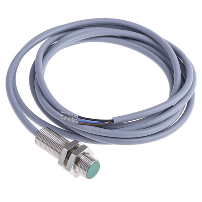 Baumer Inductive Barrel-Style Proximity Sensor, M12 x 1, 4 mm Detection, PNP Output, 10 → 30 V dc, IP67