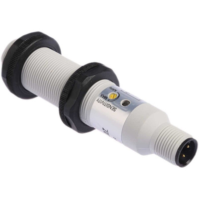 RS PRO Capacitive Barrel-Style Proximity Sensor, M18 x 1, 8 mm Detection, PNP Output, 10 → 30 V dc, IP67