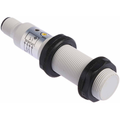 RS PRO Capacitive Barrel-Style Proximity Sensor, M18 x 1, 8 mm Detection, PNP Output, 10 → 30 V dc, IP67