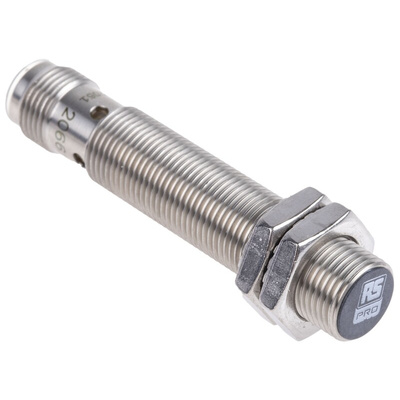 RS PRO Inductive Barrel-Style Proximity Sensor, M12 x 1, 4 mm Detection, PNP Output, 10 → 30 V dc, IP68