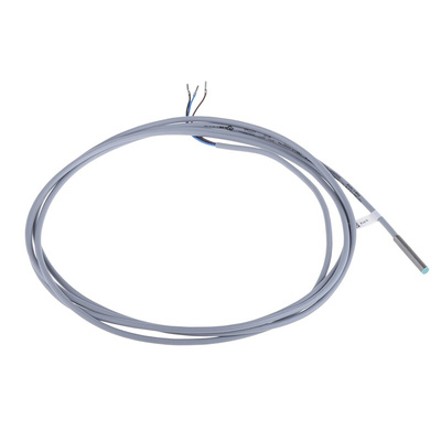 Pepperl + Fuchs Inductive Barrel-Style Proximity Sensor, 0.8 mm Detection, PNP Output, 10 → 30 V dc, IP67