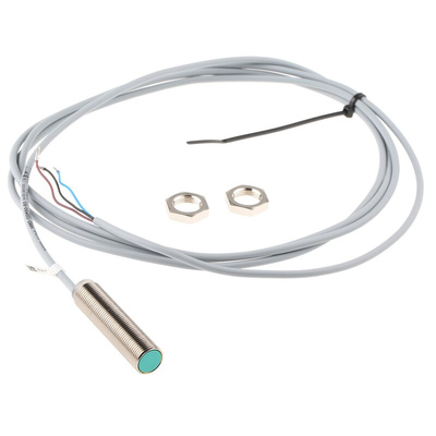 Pepperl + Fuchs Inductive Barrel-Style Proximity Sensor, M12 x 1, 2 mm Detection, NPN Output, 5 → 36 V dc, IP68