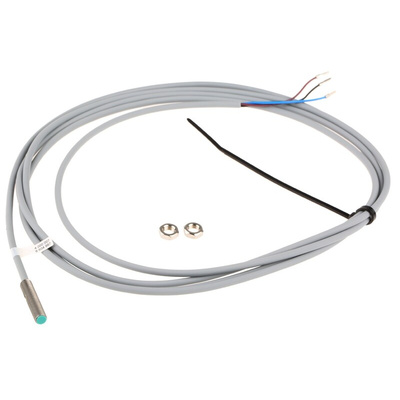 Pepperl + Fuchs Inductive Barrel-Style Proximity Sensor, M5 x 0.5, 0.8 mm Detection, NPN Output, 10 → 30 V dc,